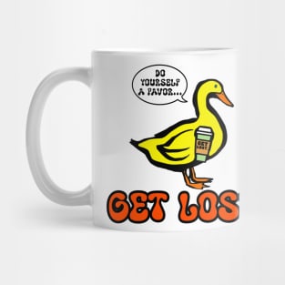 GET LOST. DUCK LOGO ORANGE Mug